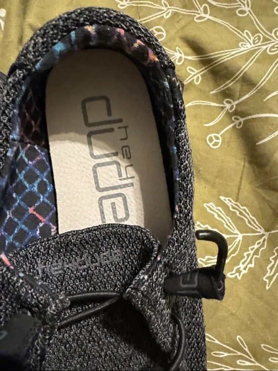 Hey Dude Charcoal Knit Slip-On Loafers - Picture 5 of 7